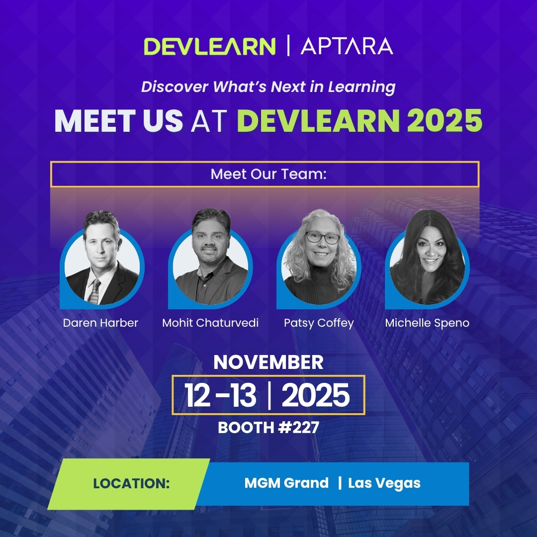 Aptara's tweet image. We’re gearing up for DevLearn 2025 and can’t wait to connect with the learning community at MGM Grand, Las Vegas!
Meet the Aptara team at Booth #227 for real conversations about what’s next in digital learning, innovation, and workplace transformation.
#Aptara #DevLearn2025 #LnD