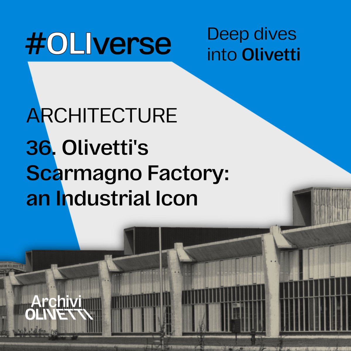 ArchOlivetti's tweet photo. 🏭 Olivetti Scarmagno Factory
From the 1960s, #Olivetti reimagined industrial spaces, turning Scarmagno into a symbol of human progress.

🎙️ Ep. 36 of #OLIverse explores this chapter in Italy’s industrial heritage.
🎧 https://t.co/SnfV4FBA2k

#ArchiviOlivetti #StoriaDiInnovazione https://t.co/Ng7i84m9pq