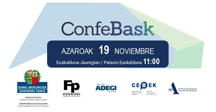 📅 El próximo 19 de noviembre celebramos la 32ª edición del acto EMPRESA &amp; FP🎓🤝Encuentro donde ponemos en valor la labor del alumnado, centros, profesorado y empresas de la FP de Euskadi. <a href="/FPeuskadi/">FPeuskadi</a> <a href="/Confebask/">Confebask</a> #SaveTheDate🗓️<a href="/BegonaPedrosa/">Begoña Pedrosa</a>