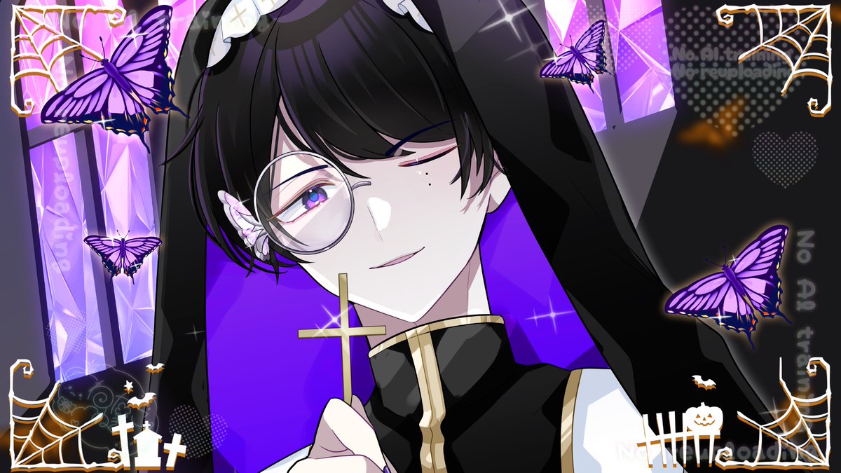 ✝ 💜🦋 🖤👻 🩶🎃 ✝
#Halloween2025