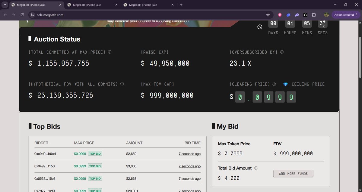 Sheikh9146's tweet photo. 23.1x oversubcribed in @megaeth presale

i have successfully bid 4000$
let't wait and see my luck. 

Gmega , Say it back
@Mega_Ecosystem @0xAlexjultz https://t.co/zgauzFBk7P