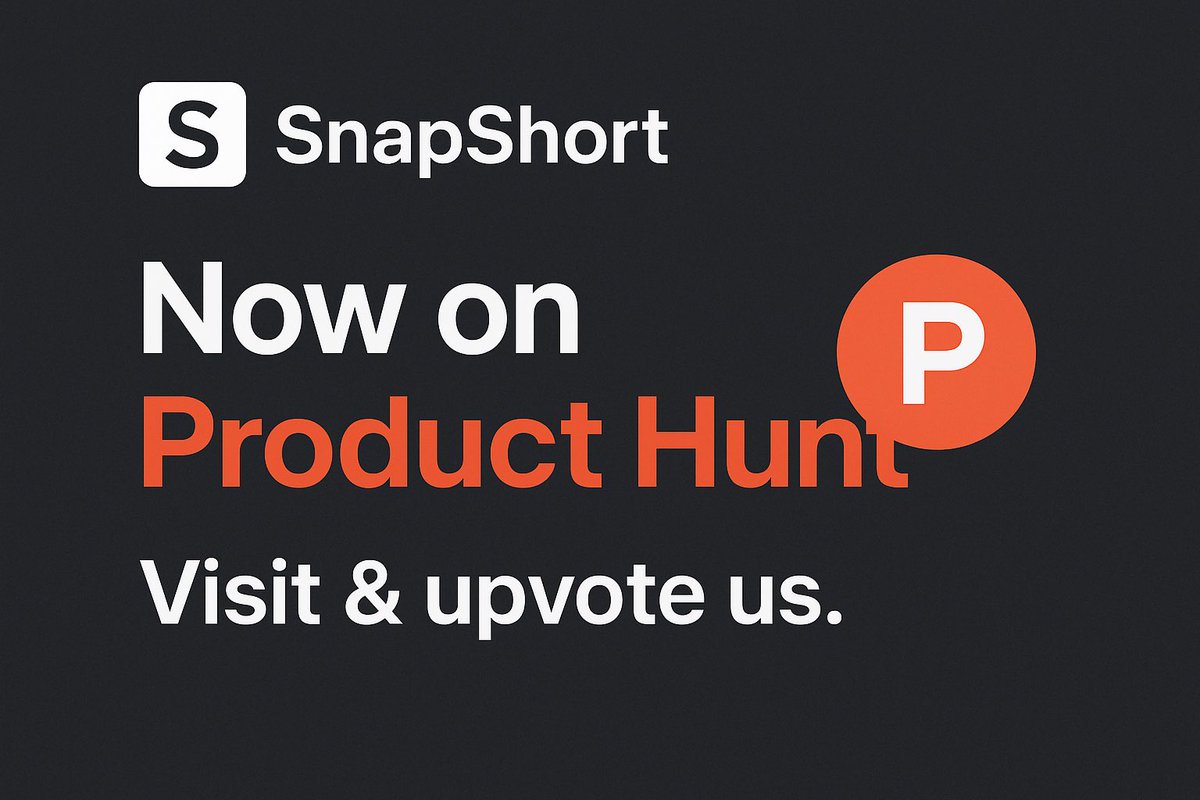 خبر ضخم!
أداتنا SnapShort أصبحت متاحة رسمياً على منصة Product Hunt العالمية 🎉

بدأت كفكرة بسيطة… واليوم أصبحت بين أقوى الأدوات التقنية في العالم!

💡 الأداة بتخليك تنشئ فيديوهات قصيرة احترافية في ثوانٍ باستخدام الذكاء الاصطناعي.

ادعمنا بتصويتك ❤️
🔗 producthunt.com/products/snaps…