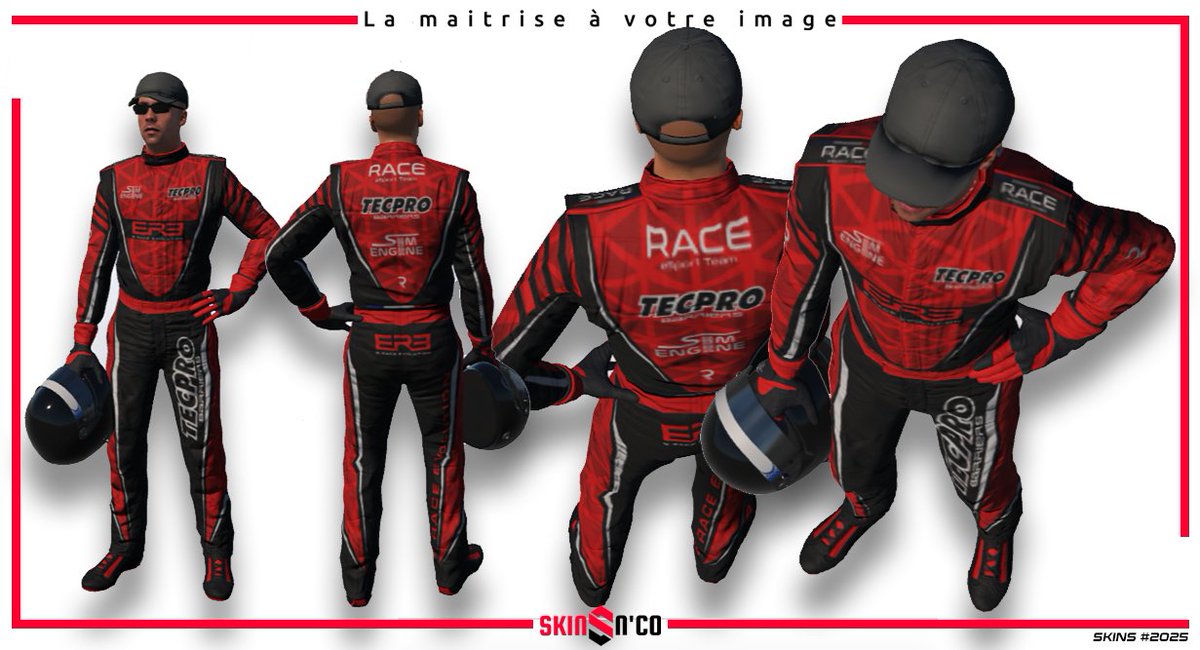 IRACING - Ford Mustang + Combinaison Pilote/Mecano pour la ERE I RACE Esport