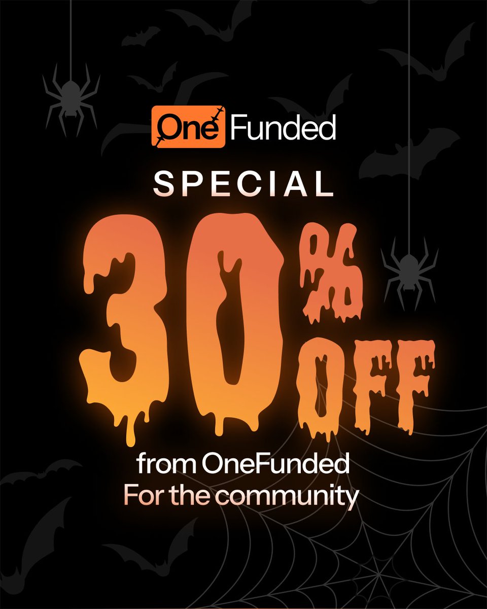 🎃 HALLOWEEN SALE! 🎃

Get 30% OFF all challenge accounts!

The clock is ticking...
Spirits whisper: “Take the deal before it goes to the grave.” 👻

Use promo code HALLOWEEN at 👉 onefunded.com

💀 This deal dies very soon…