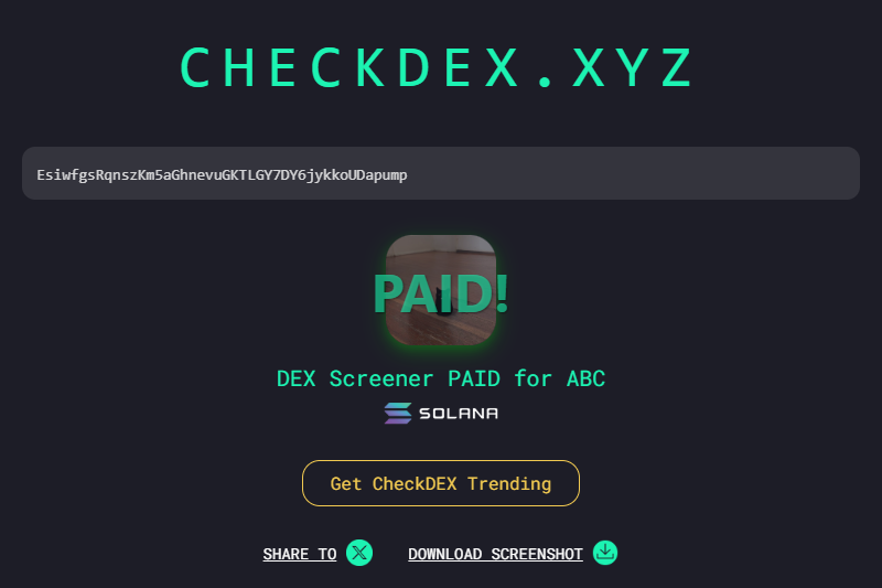 SamSamcodi's tweet photo. LFG chad paid dex! https://t.co/LD1aMyEwhr