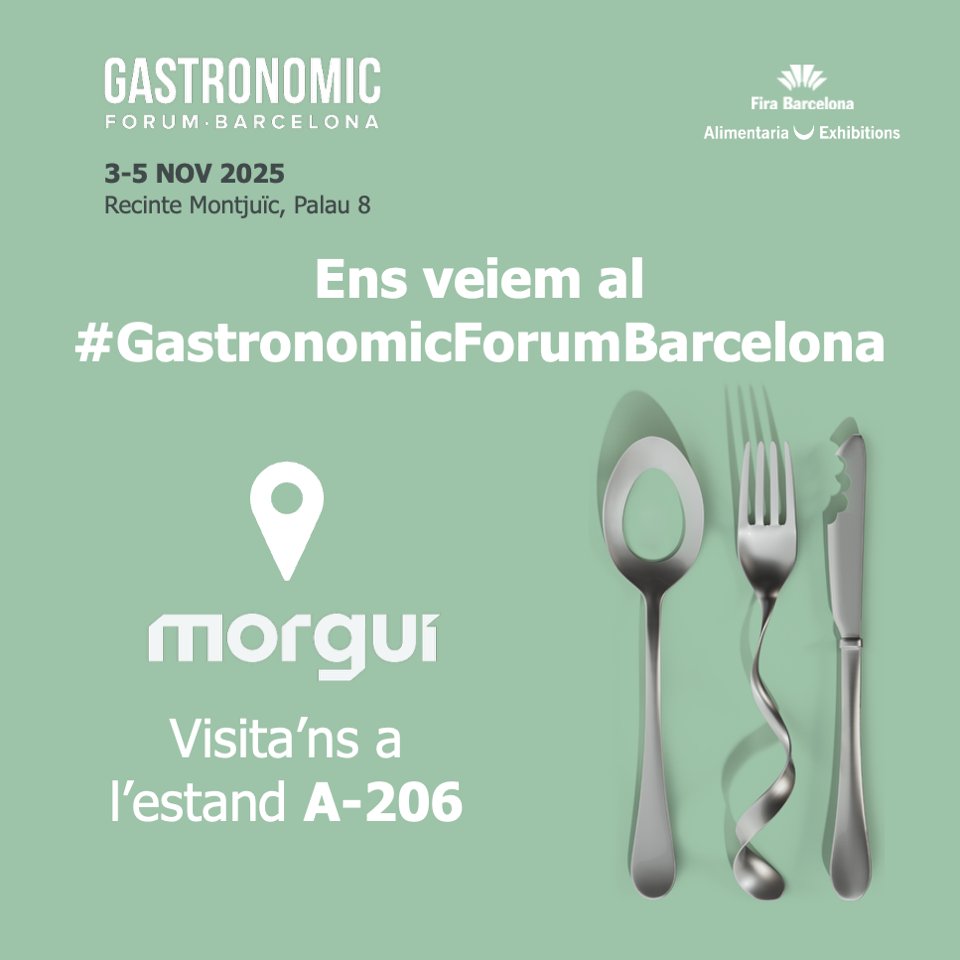 💥 El Gastronomic Forum Barcelona ja escalfa fogons!
Del 3 al 5 de novembre, torna la gran cita per als professionals de la #hostaleria, la #restauració i el #foodservice. 🍴👨‍🍳
📍 Ens trobareu a l’estand A-206!