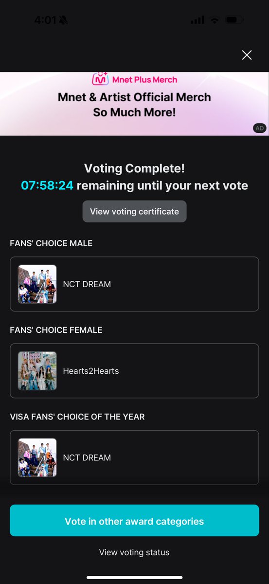 ทุกคนนนน มี Visa Fans Choice of The Year ด้วยนะคะ ไปโหวตเร้ววว  #โหวตนี้เพื่อน้องดรีม