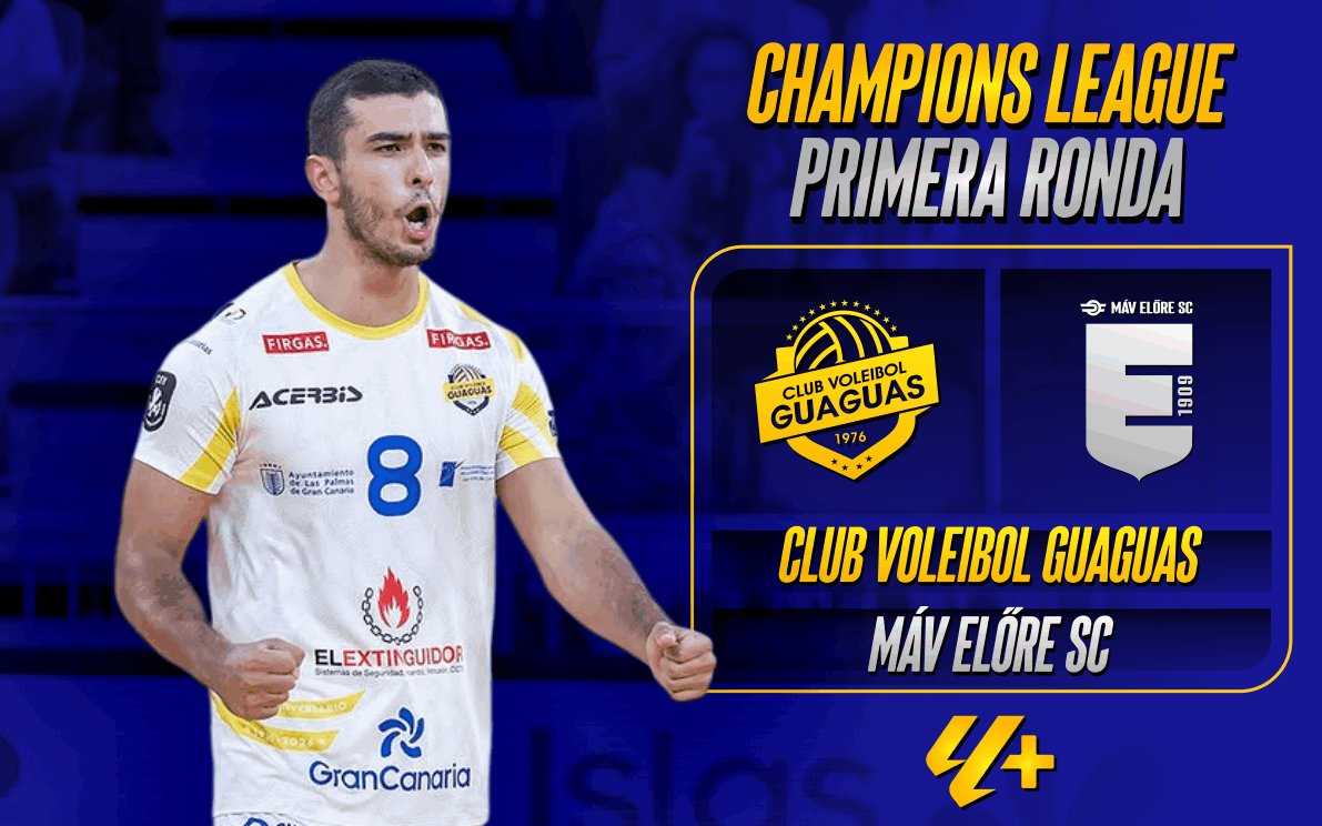 🇪🇺 CEV Champions League Volley 2026 

🏐 CV Guaguas Vs MÁV Előre SC 

🇪🇦 Gran Canaria Arena 

📸 José de Haro 

🖥 💻📱 LaLiga +