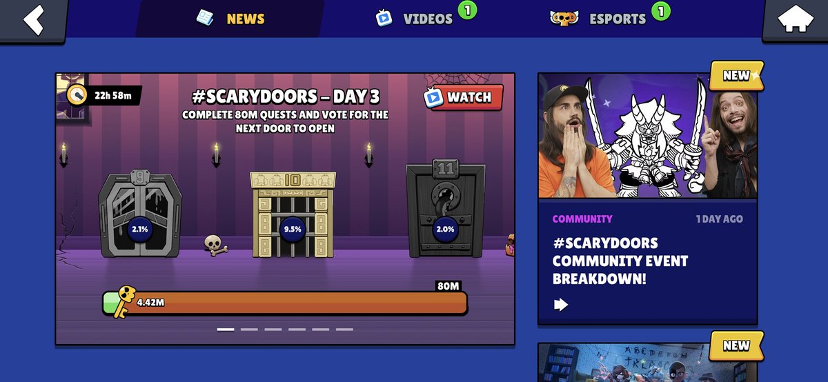 Pawok5's tweet photo. I do not believe, only content makers will win. Day 3
#BrawlStars #scarydoors https://t.co/vSZfKkHEmr
