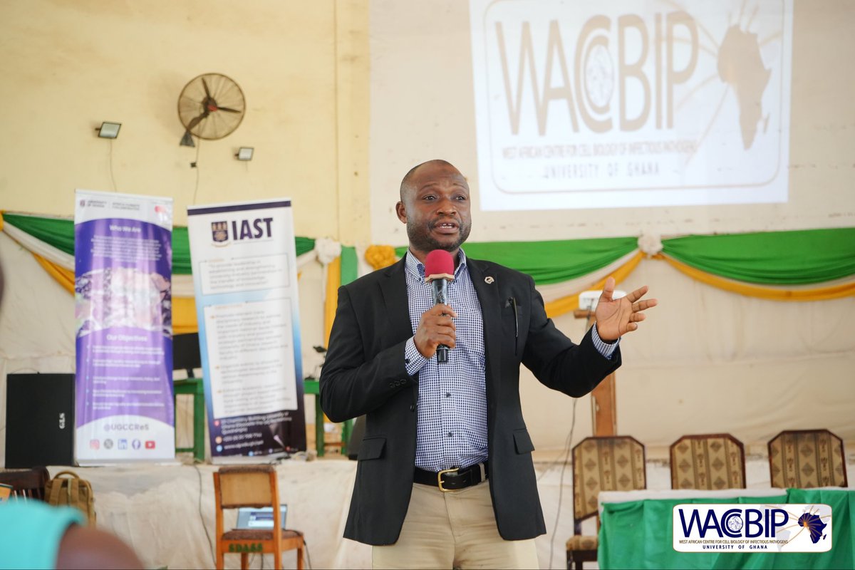 WACCBIP_UG's tweet photo. Day 4 and the final stop of the 2025 WACCBIP SHS Outreach! 

We’re in the Bekwai Municipality, hosted by SDA SHS, Bekwai, with Wesley SHS, St. Joseph SHTS, and Apagya Community Day SHS joining in.

The session opened with remarks from Hon. Salifu Issaka, MCE for Bekwai, who inspired students to study diligently and pursue excellence. 
Dr. Amuzu then followed with an engaging talk on his journey to becoming a scientist. 

#WACCBIPGoesAshanti #STEMEducation #InspiringFutureScientists #WACCBIPOutreach