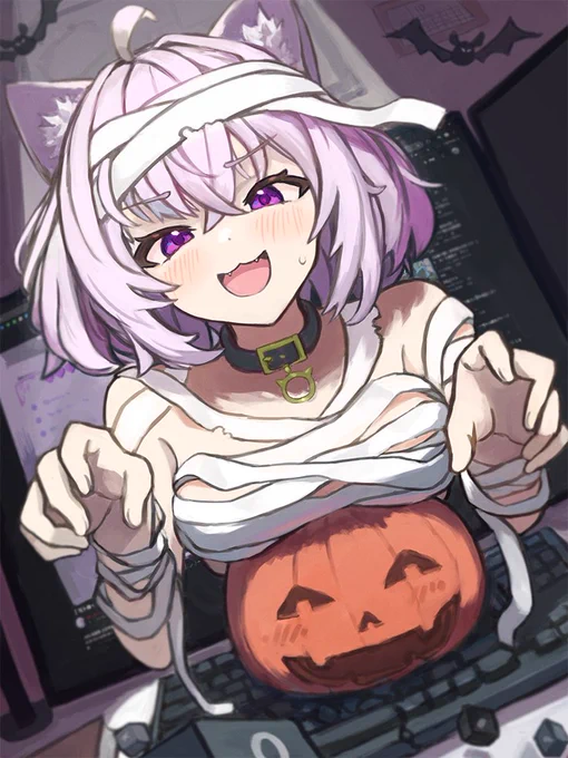 「ば、ばあっ!」 #絵かゆ