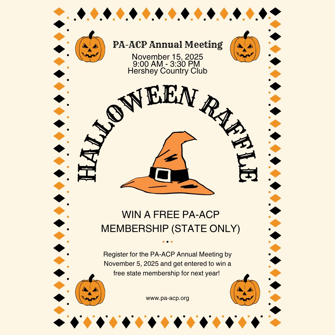PAChapterACP's tweet image. Register for the PA-ACP Annual Meeting and get the chance to win a free state membership for 2026! The deadline for this offer is November 5, 2025.

Register now: bit.ly/45zWJy5