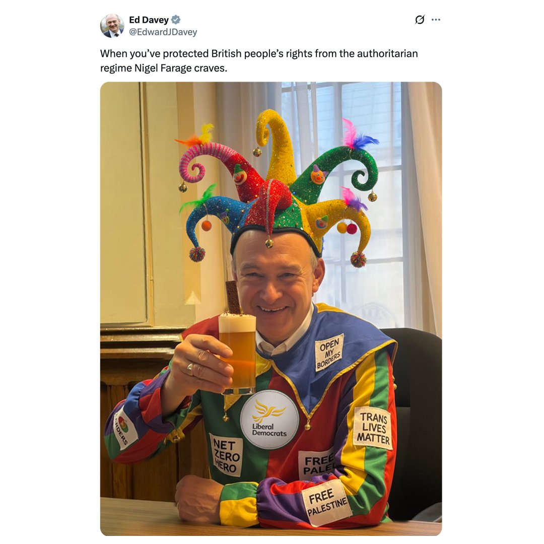 darrengrimes's tweet photo. The murder of innocents by foreigners must remain protected in law. THANK YOU LIB DEMS FOR FIGHTING FOR THE INTERNATIONAL KNIFE-WIELDING COMMUNITY. 🫡 https://t.co/rJXa8MqYWn