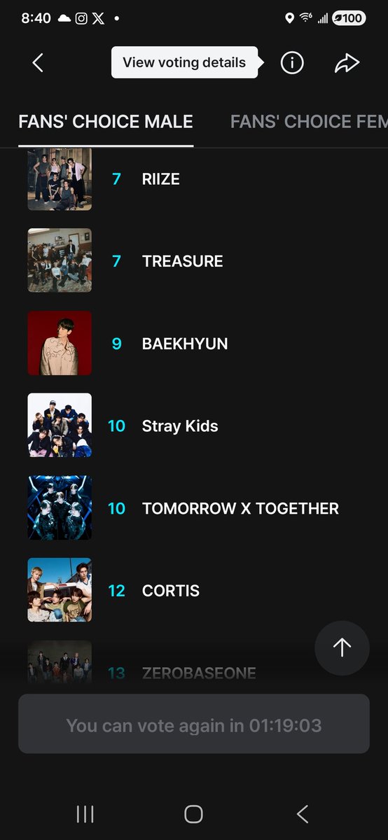skz_stan4ever's tweet photo. Hey we're in 10th place now! What is happening Stays??? We ALL have to vote! This is the ENTIRE FANDOM - not just a voting block https://t.co/YACmZCU19p
