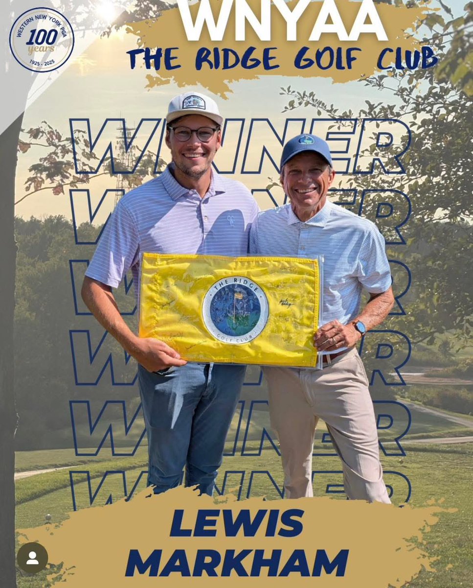 While many of you see us in the shop and behind the counter, we play golf and do business behind the scenes that has been noticed around the WNY golf community. Thank you to the entire staff for a great season from the pro shop to the bar, to the maintenance team!