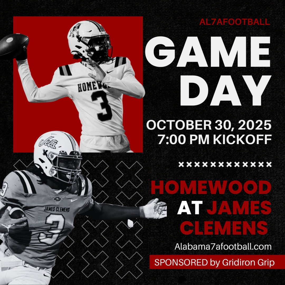 Our Thursday Night "Game of the Week" | 6A Homewood at 7A James Clemens | Sponsored by Gridiron Grip