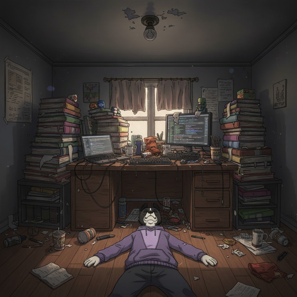 I have 47 tasks, 0 energy, and 1 brain cell trying to decide which file to open first.