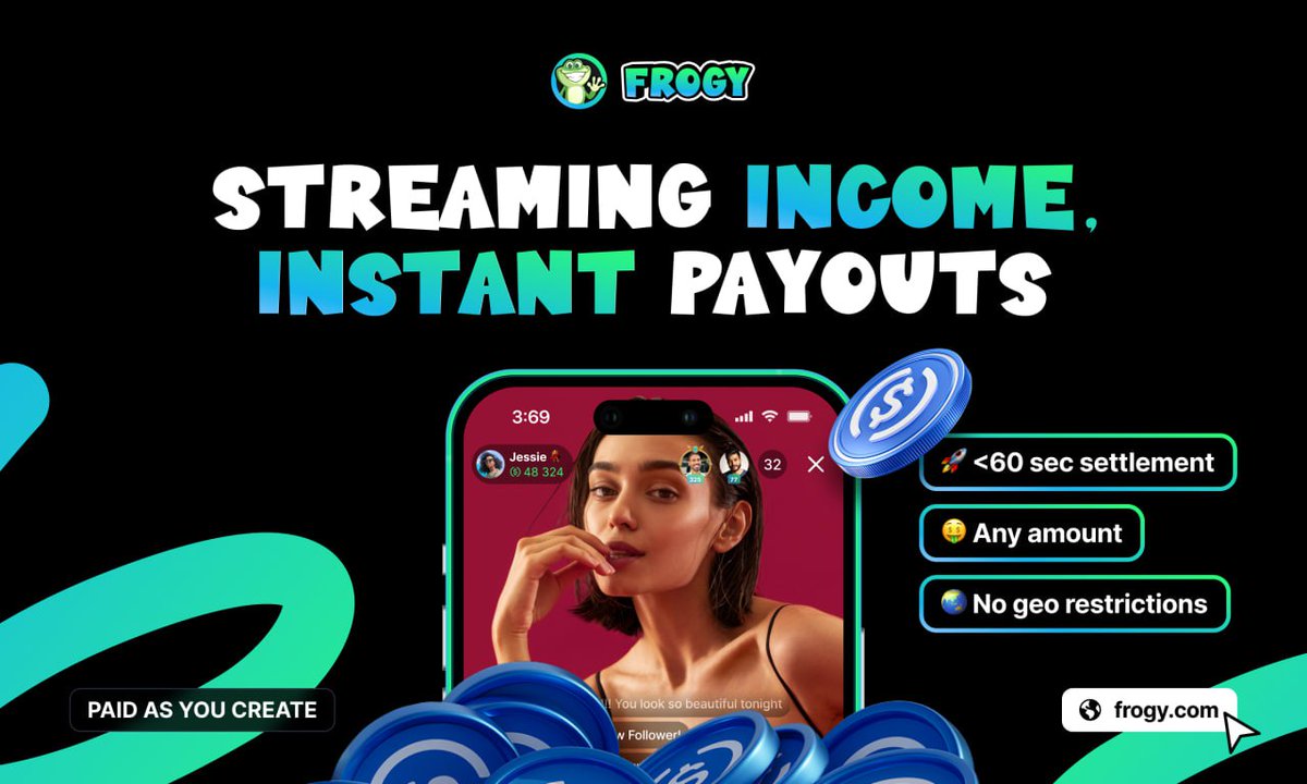 tazmancrypto's tweet image. web3 finally has its own IRL live streaming? 

im not trying to lure you in, just let me share what ive got from the call with the devs and what ive learned
so yeah, i came with @Frogy_LIVE

its a streaming platform on SOL where creators keep 90%, get paid in seconds, own part of…