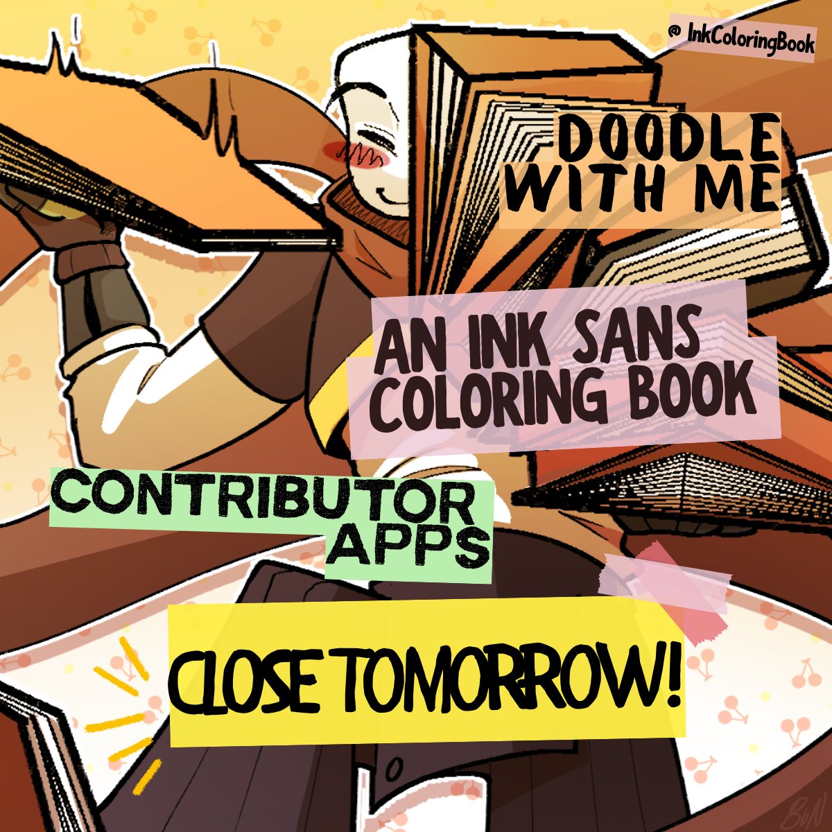 Doodle With Me! An Ink Sans Coloring Book tweet media