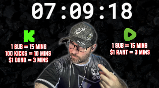 Making history here. 

All support adds to the clock. 

Kicks add TONS OF TIME

Subs add time + unlock giveaways