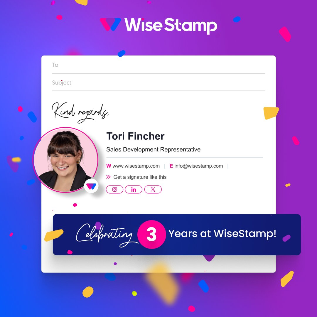 🎉 Join us in celebrating our incredible WiseStampers who marked their workaversaries this month: 

Tori Fincher - 3 years 👏 
Motty Porshian - 8 years 👏 
Oran Schreiber - 1 year 👏 
Nir Aviel - 12 years 👏 

We’re so grateful for everything you bring: your talent, creativity,
