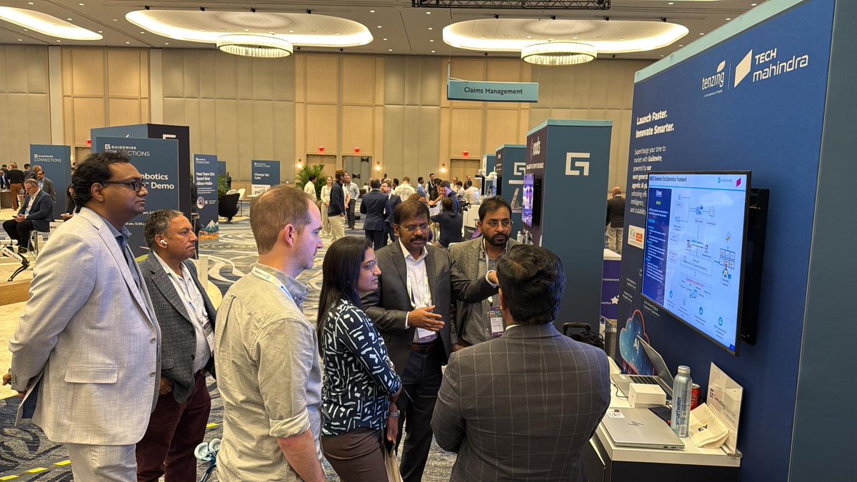 tech_mahindra's tweet image. 📸 An engaging Day 3 at #GuidewireConnections.
We explored the many ways we are helping insurers move Guidewire to the cloud at clock speed.
Key sessions included:
-Women leaders shaping the future of insurance, driving responsible #AI with empathy and impact.
-A showcase on…