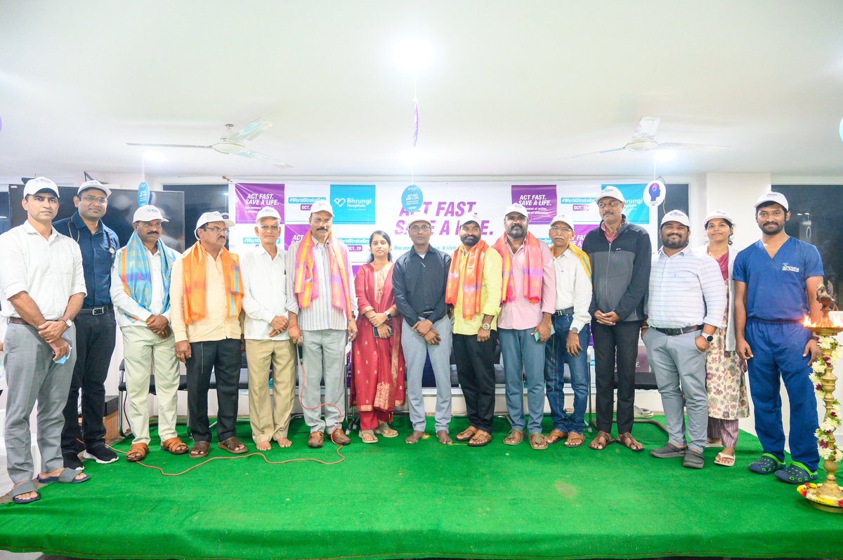 Bhrungihospital's tweet image. On this World Stroke Day, our team at Bhrungi Hospitals, BN Reddy Nagar came together to raise awareness, share knowledge, and celebrate the spirit of timely action and recovery.

Because together, we can #BeFaster than stroke!

#WorldStrokeDay #BhrungiHospitals #StrokeAwareness