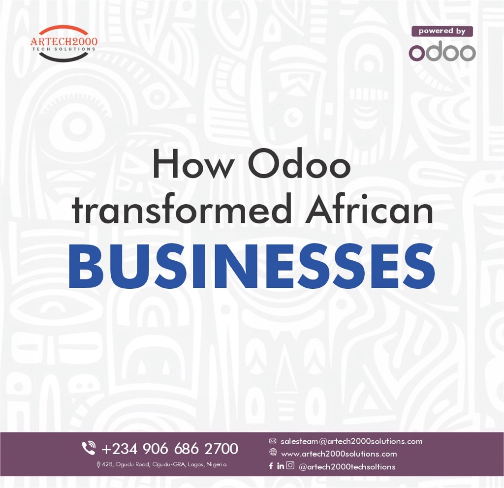 Artech2000_Tech's tweet image. From Startups to Enterprises, Odoo is transforming how African businesses operate.

Simplify your processes, boost productivity and scale smarter with Artech2000 Tech Solutions.

👉 Don’t miss out, click this link bit.ly/43LRY4r to Register now.