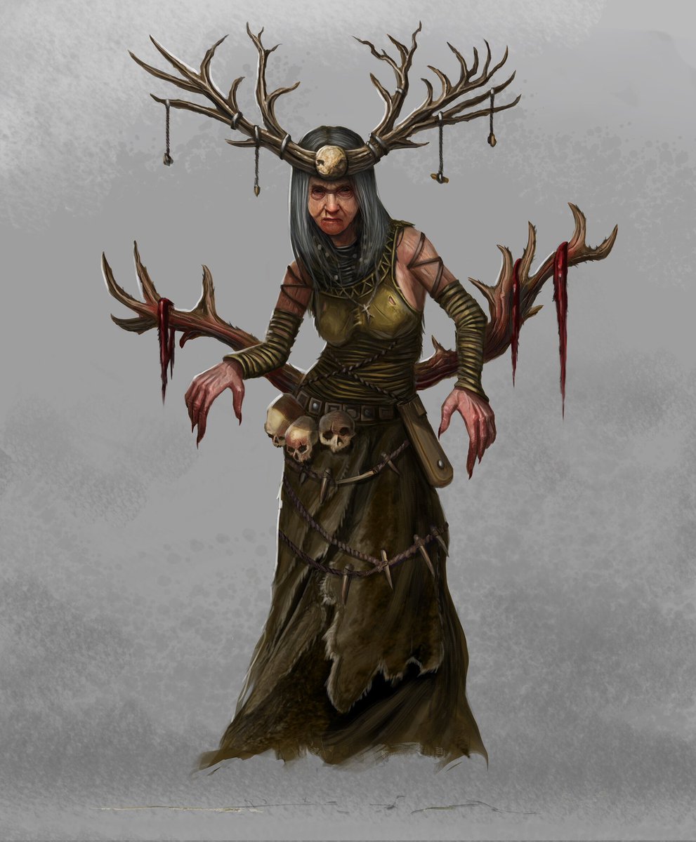 JamesHayball's tweet photo. Swamp hag concept art i did for a clients a while ago 🎃🎃 https://t.co/VOYnXYkhDT