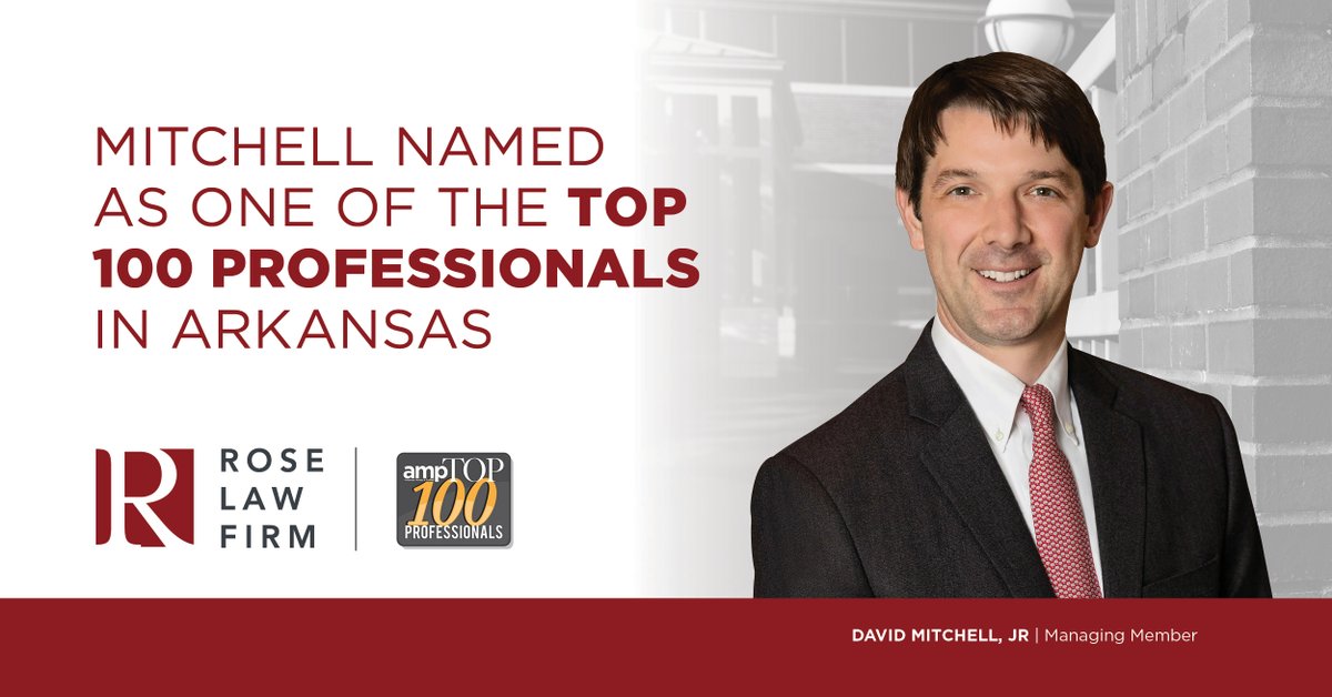 Congratulations to David Mitchell Jr. for being named one of the Top 100 Professionals in Arkansas by Arkansas Money &amp; Politics. 

David exemplifies what it means to lead by example. He is dedicated to the Firm's success and to serving our clients with unwavering integrity.