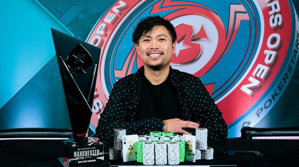 🏆 What a week in Manchester!

The PokerStars Open Manchester (Oct 20–26, 2025) brought the heat — 927 entries, a £1M guarantee, and a thrilling finish 🔥

🎉 Tuan Le took the title and £149,200, after a heads-up deal with Christopher Brammer at The Manchester Deansgate Hotel.