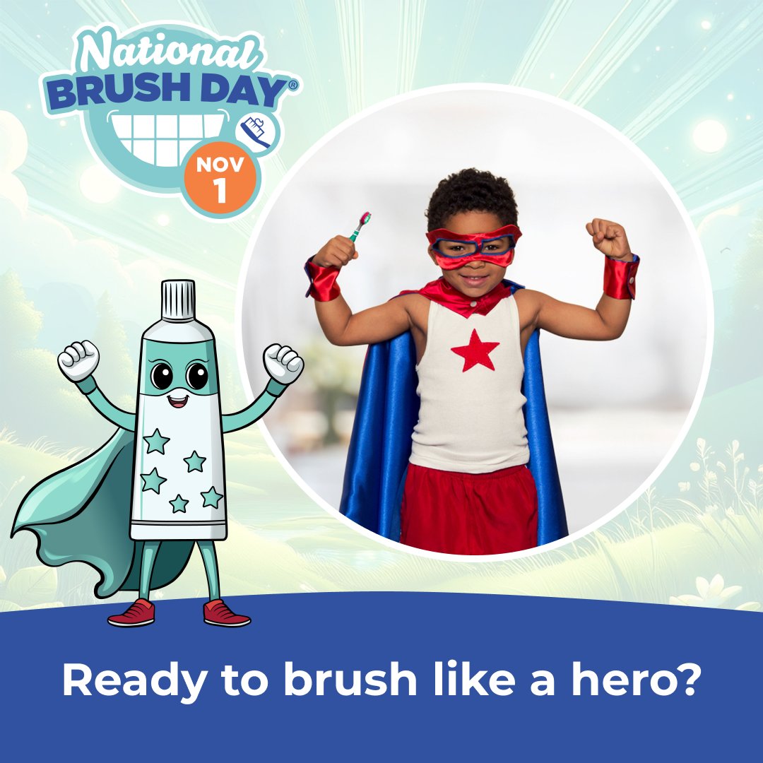 Halloween is tomorrow! Are your kids ready? Our #NBDDentSquad is here to encourage your kids to take care of their teeth! #Brush up on how to most effectively clean your kids’ teeth, check out our free activities, and see how you can win a prize here: bit.ly/3F6tdV8