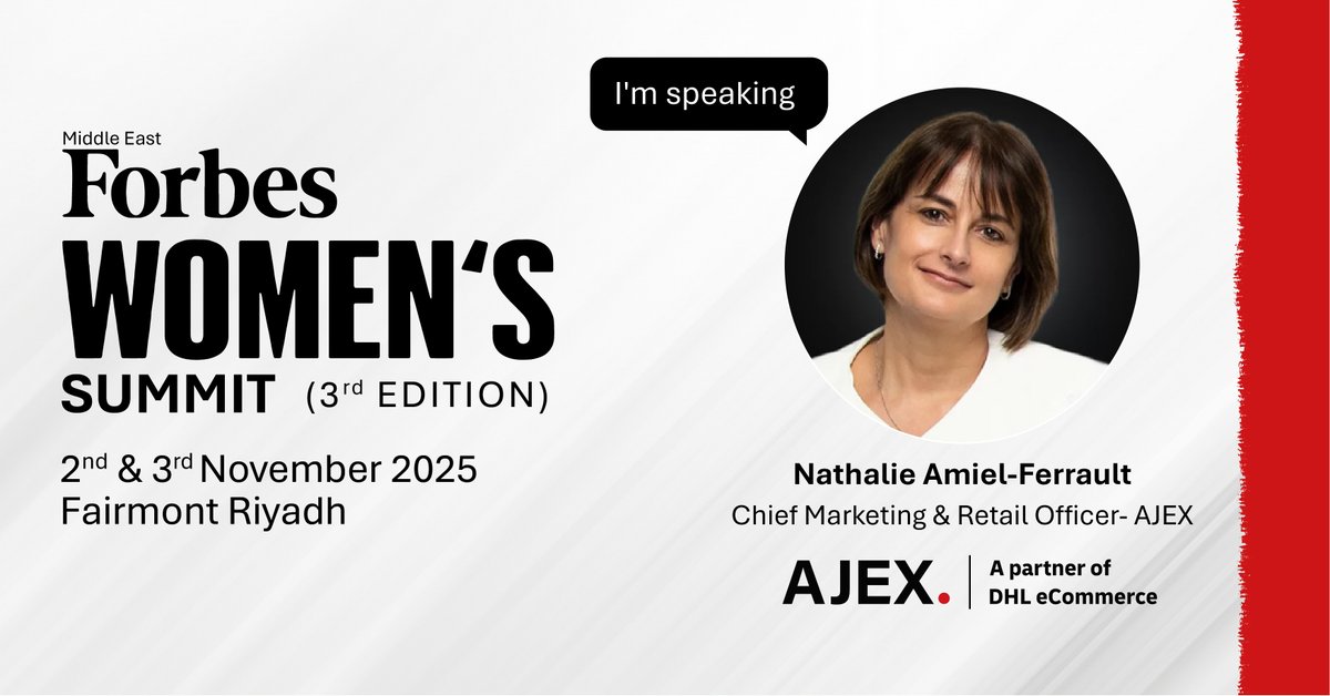 ايجكس في قمة فوربس الشرق الأوسط للمرأة 2025

تفخر ايجكس بشراكتها مع فوربس الشرق الأوسط في النسخة الثالثة من قمة المرأة، التي تُعقد يومي 2 و 3 نوفمبر في الرياض تحت شعار "إلهام لا حدود له".

ستنضم ناتالي أمييل-فيرو، الرئيس التنفيذي التسويق والتجزئة في ايجكس، إلى حلقة نقاش بعنوان