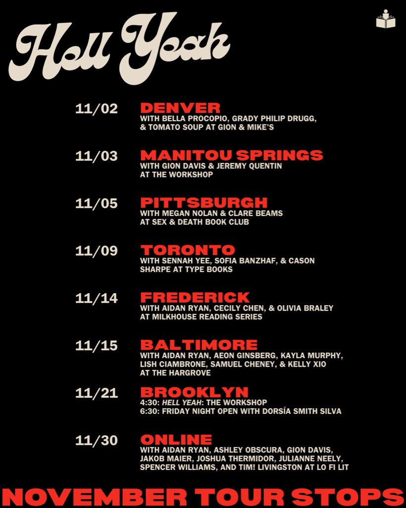 november tour stops ft one <a href="/lofipod/">Lo🌈Fi🌈 Lit</a> party at the end of the month that will no doubt get one of us canceled