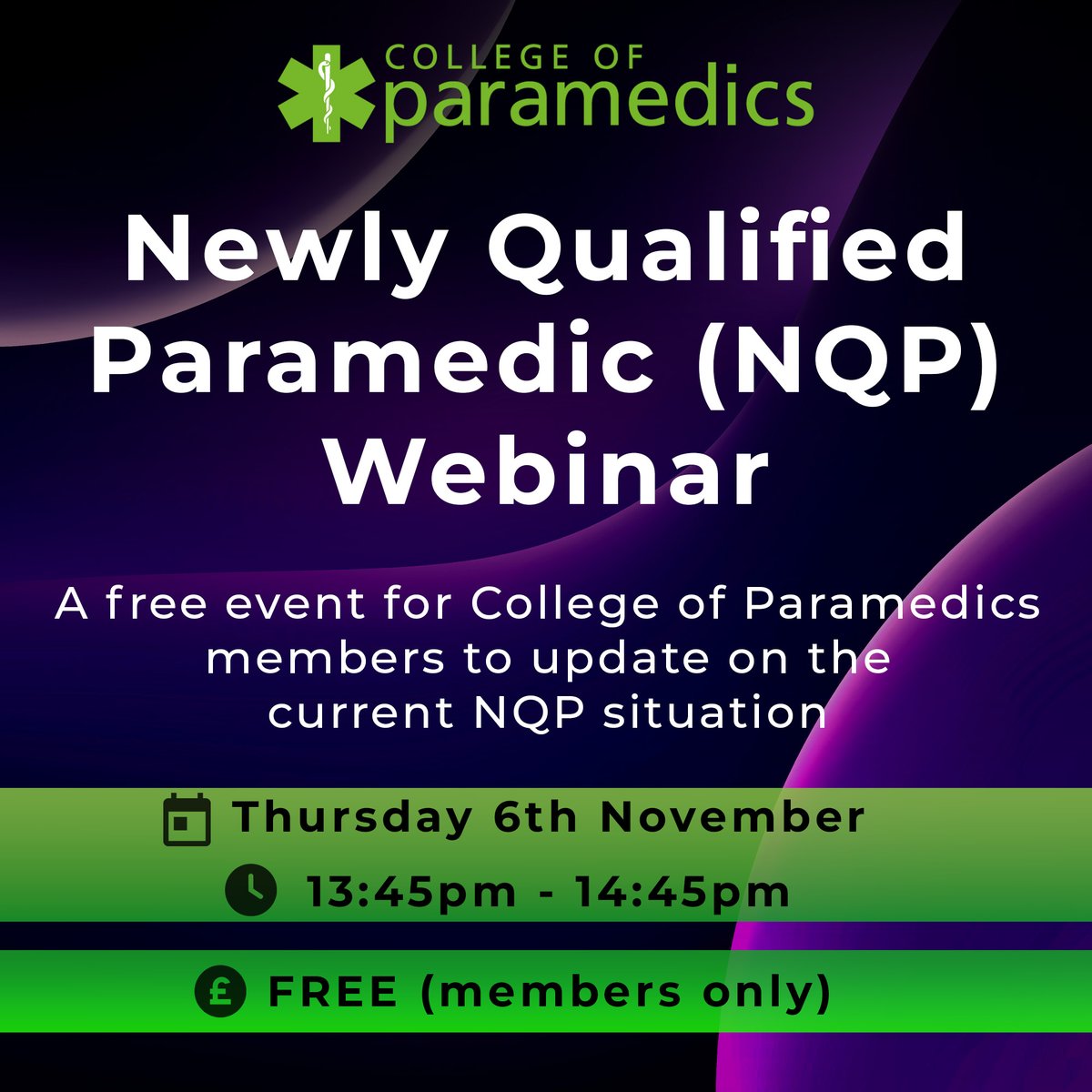 🚨 We’re hosting our third NQP webinar to continue the open dialogue on the NQP situation. 

📅 This event will be taking place on 6th November (13:45-14:45) on Zoom.

To book your place, click here ➡️ bit.ly/3L2GeEi