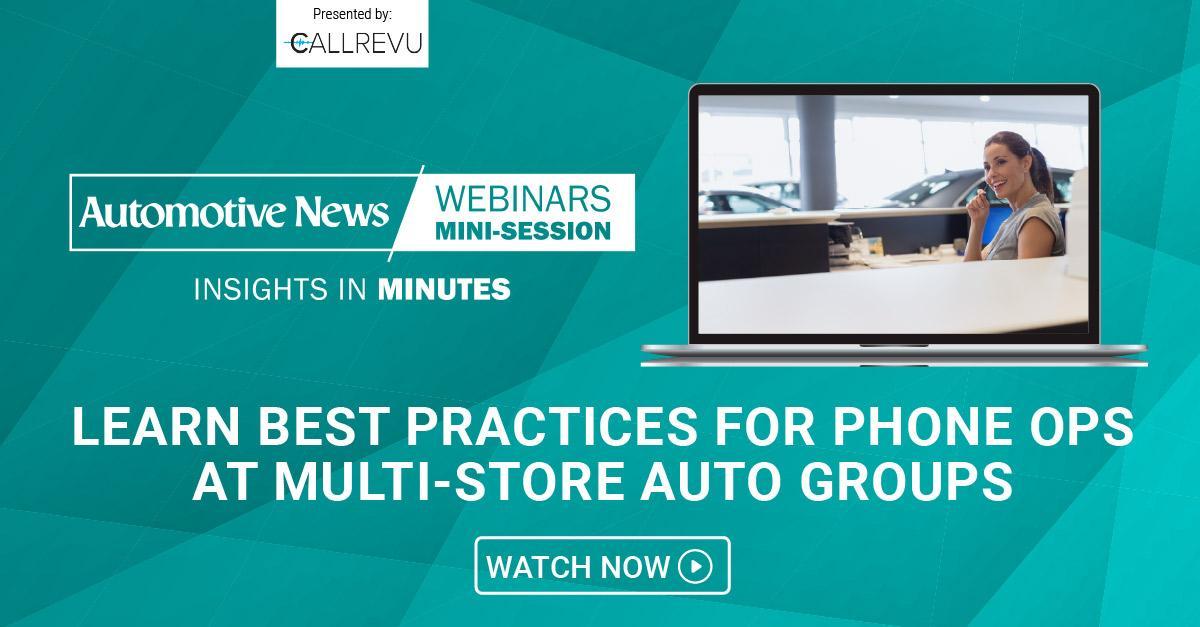 Automotive_News's tweet photo. Learn how multistore auto groups can turn phone ops into measurable wins. Watch now with Ben Chodor, CEO of CallRevu, and Tom Cardinale, VP of Cardinale Auto Group. #AutoDealer #PhoneOps ps://event.webcasts.com/starthere.jsp?ei=1740897&tp_key=72d981ff1d&sti=twitter https://t.co/pHnR4w0IU1