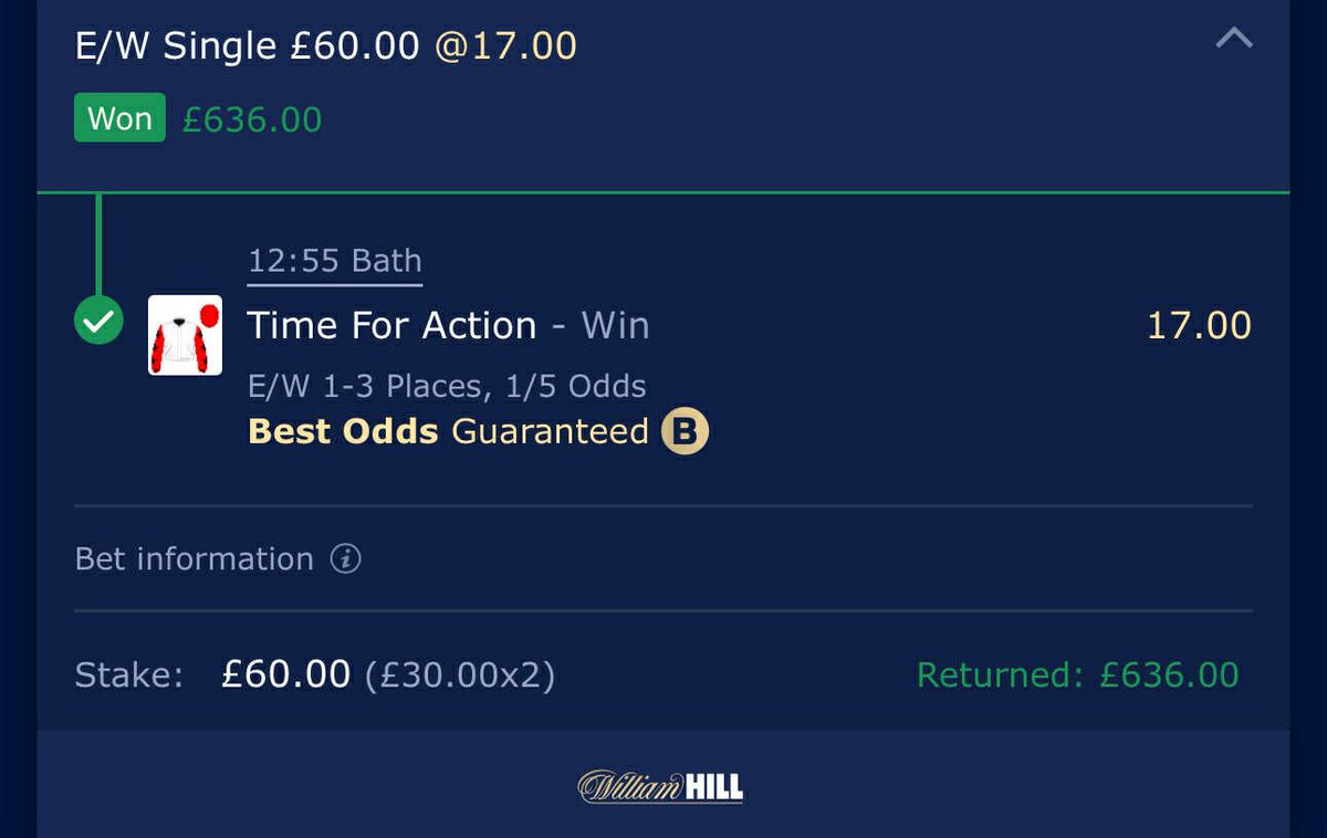 PHR2023's tweet image. TIME FOR ACTION DELIVERS 🏆🔥

Tipped @ 17.0 -&amp;gt; 10 SP 📉

Gets the job done in style at Bath 💪

+19.2u profit 💰