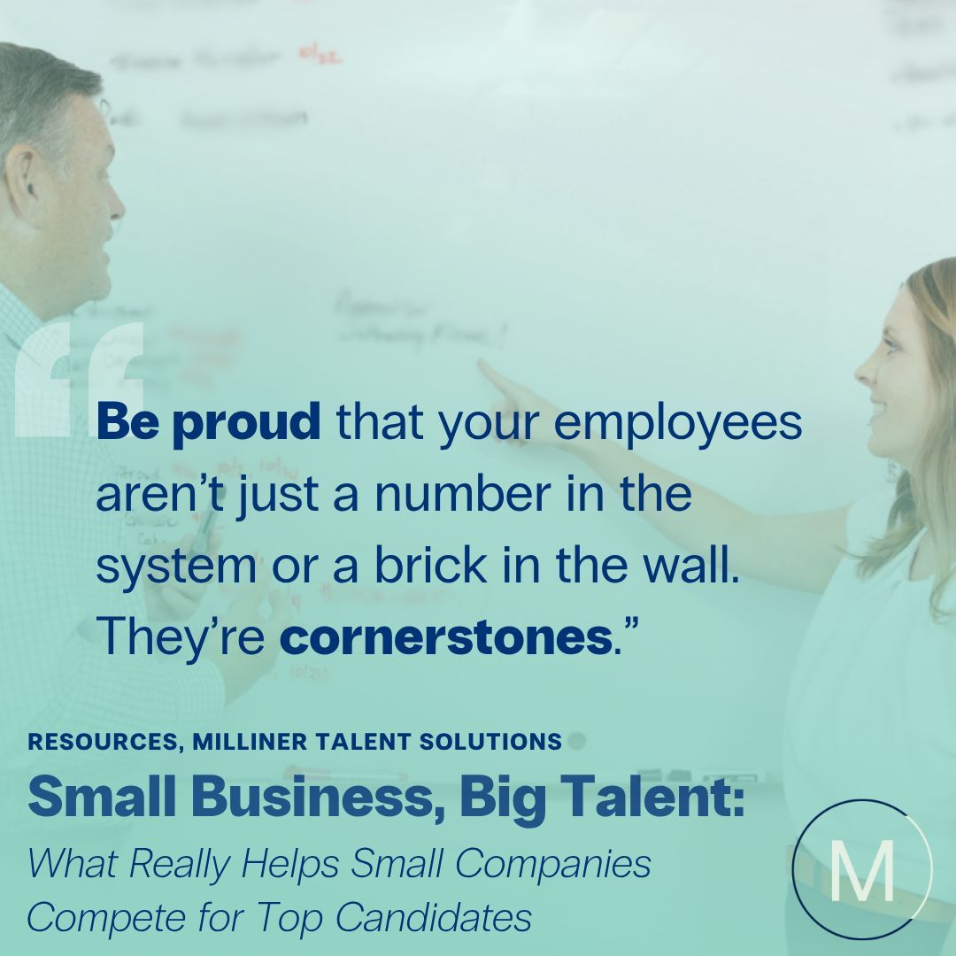 MillinerTalent's tweet photo. Being the “small fish” isn’t a disadvantage, it can be powerful in the market today.
Here’s insight to how small businesses can outshine the big ones when it comes to hiring top talent.
🔗 https://t.co/MwgSCRZqVa 
#SmallBusiness #Recruitment https://t.co/GyY7C4A7lH