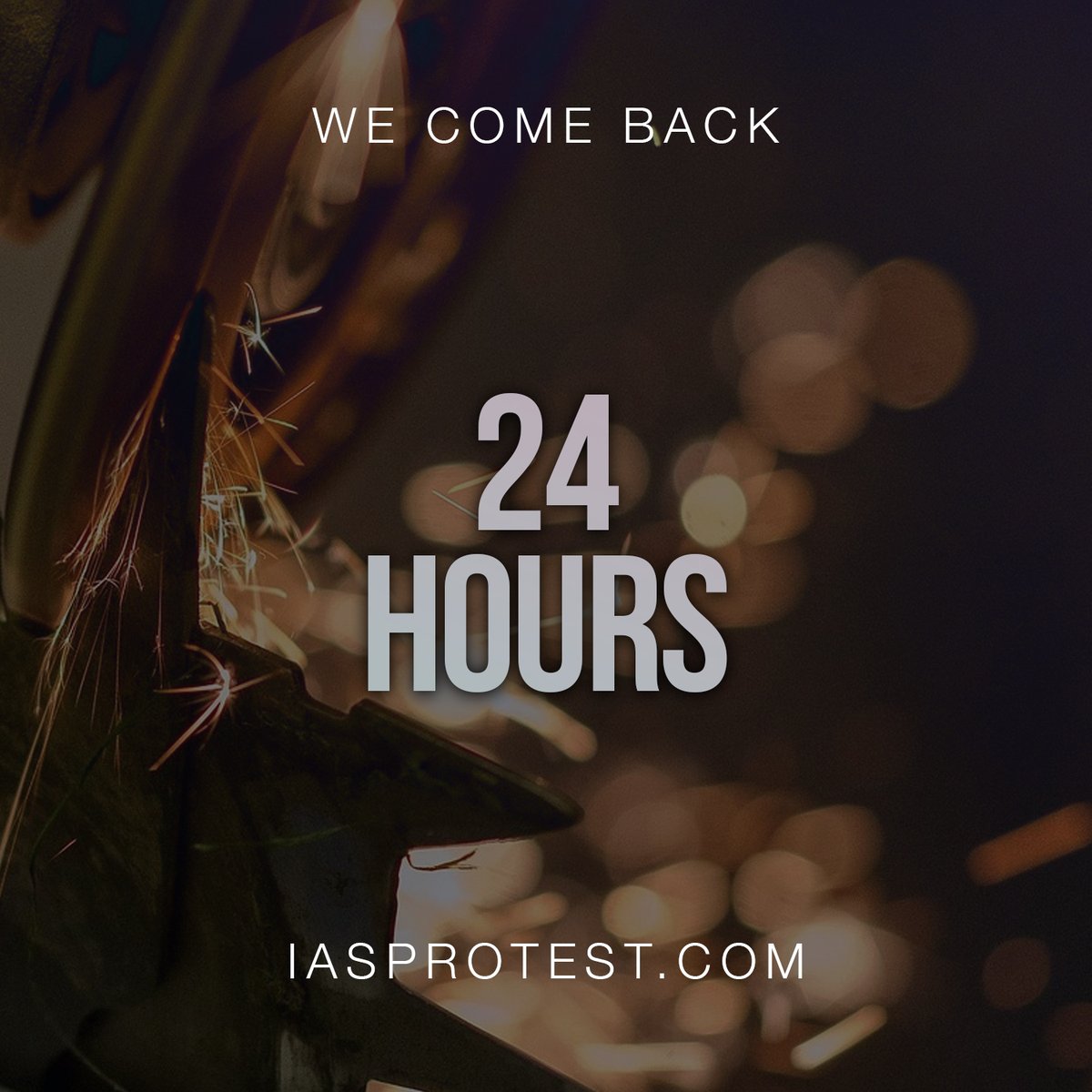 ApostateAlex's tweet photo. T-MINUS 24 HOURS.
https://t.co/tgPHN6SIhK #WeComeBack #IASProtest https://t.co/zZIFNkK9ms