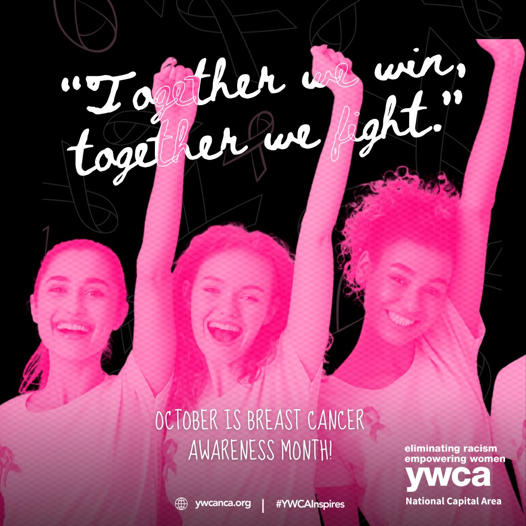 💗 October is Breast Cancer Awareness Month!

At YWCA NCA, we stand with every woman, survivor, and family impacted by breast cancer. Early detection saves lives — get screened, learn the signs, and remind a loved one to do the same. 💪💖

Learn more: bit.ly/3rP7a10