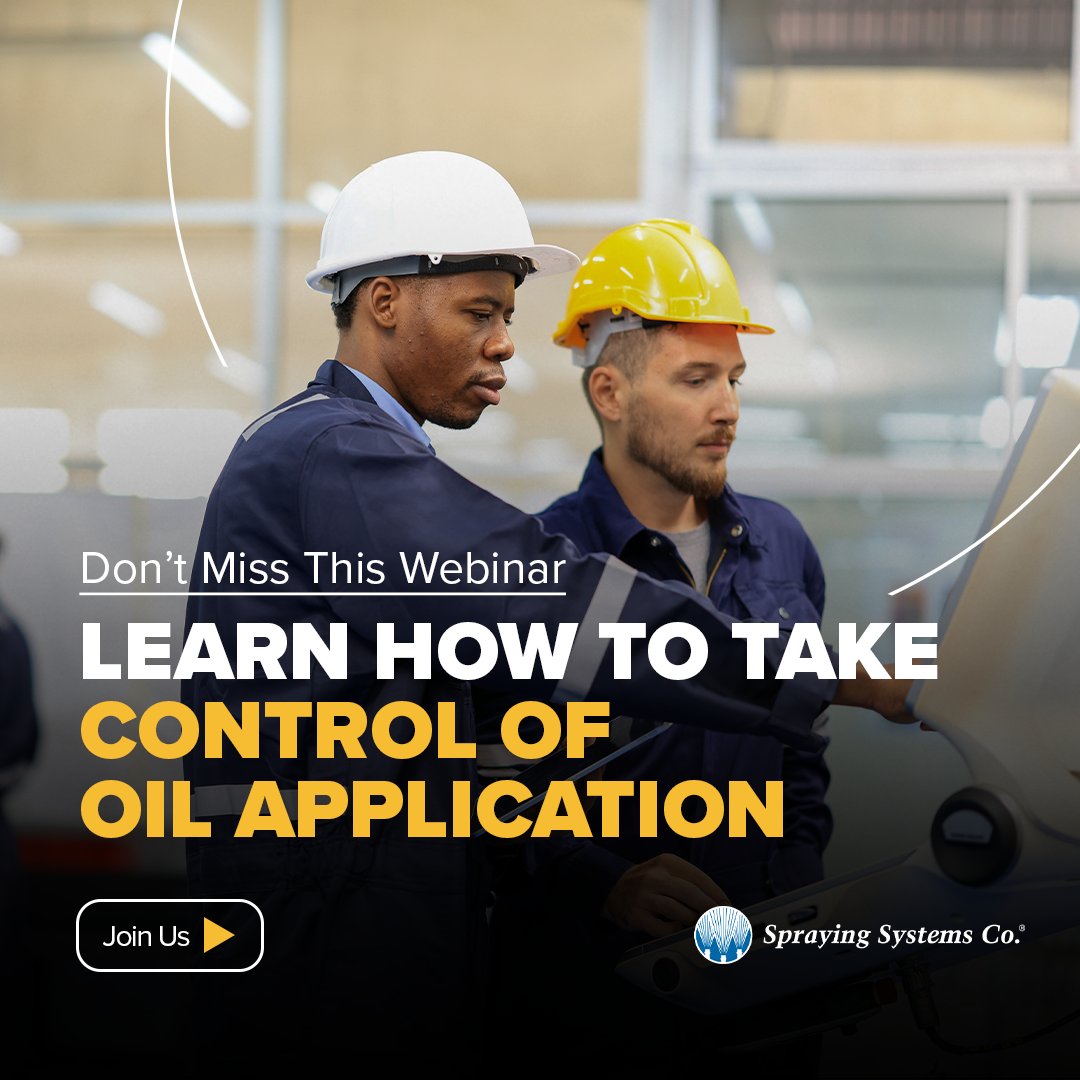 The webinar starts soon! See how manufacturers are eliminating misting, overspray, and wasted oil with smarter spray solutions.
🚀 1 hour. Actionable insights.

🔗 Register now: newequipment.com/webinars/webin…

#B2BManufacturing #LubricationSolutions #Webinar