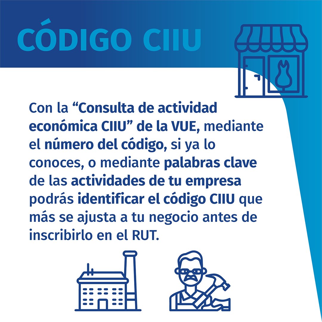 ccputumayo's tweet image. 🔑 ¿Ya identificaste el código #CIIU de tu empresa? Este es indispensable para registrar tus #ActividadesEconómicas en el RUT.
📝 En la #VUE puedes encontrar el código que mejor se ajuste a tu negocio. 🚀
🌐 Ingrea ahora aquí 👉 vue.gov.co/tramites-y-con…
#TodoEnLaVUE