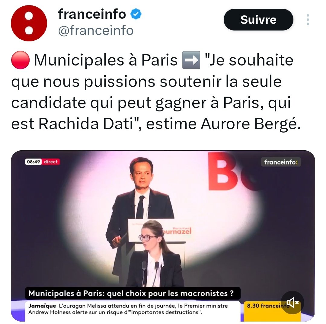 Dans la série "la République exemplaire a encore frappé", voici Aurore Bergé, soupçonnée d’avoir menti sous serment sur ses liens avec une lobbyiste des crèches privées et visée par une enquête pour faux témoignage, qui apporte son soutien à Rachida Dati, ex-lobbyiste au