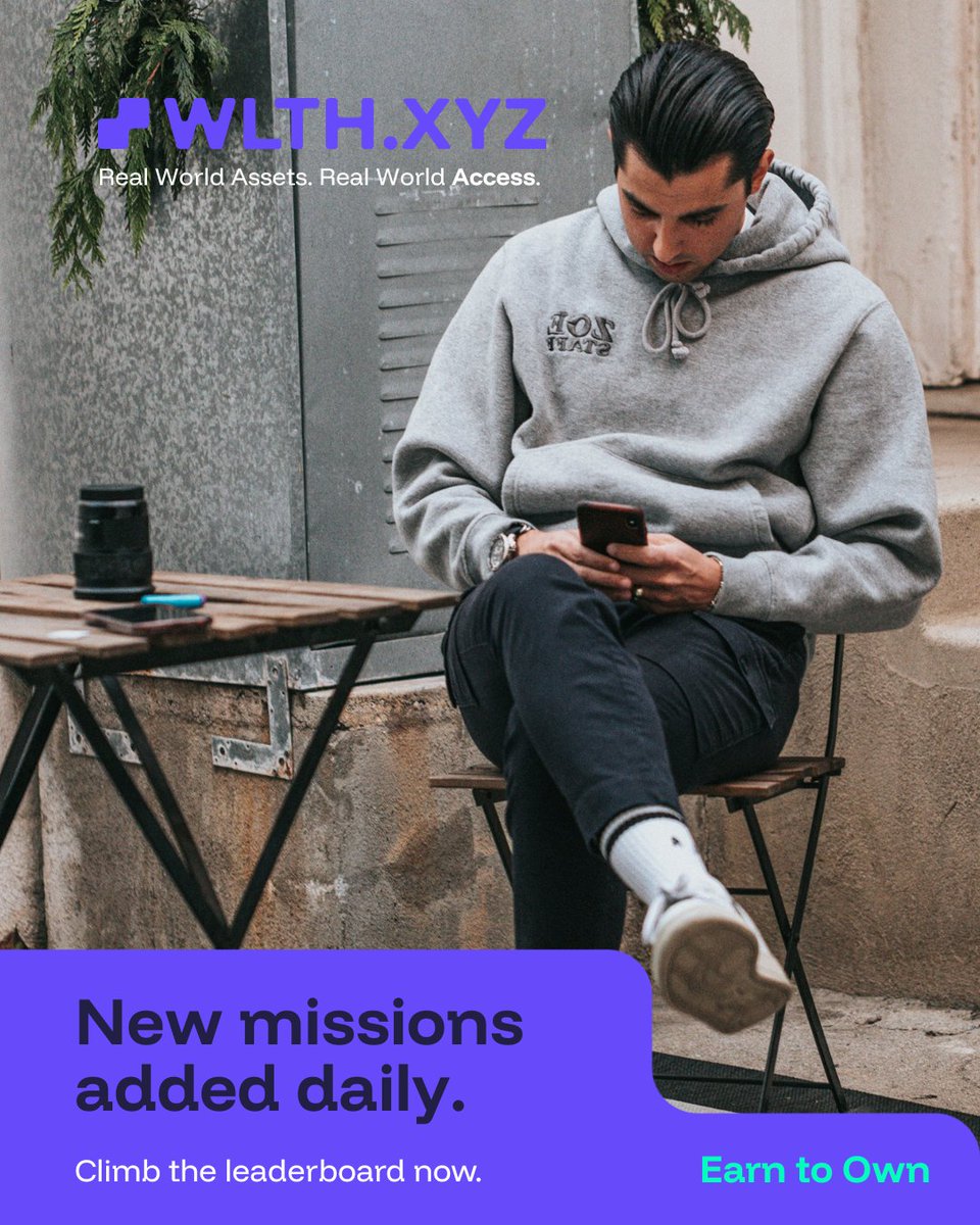 wlthxyz's tweet image. 🎯 New missions go live daily.
Complete tasks. Earn XP. Unlock tokenised Pre-IPO equity in companies like xAI, SpaceX, and Kraken.
Have you completed today's missions?