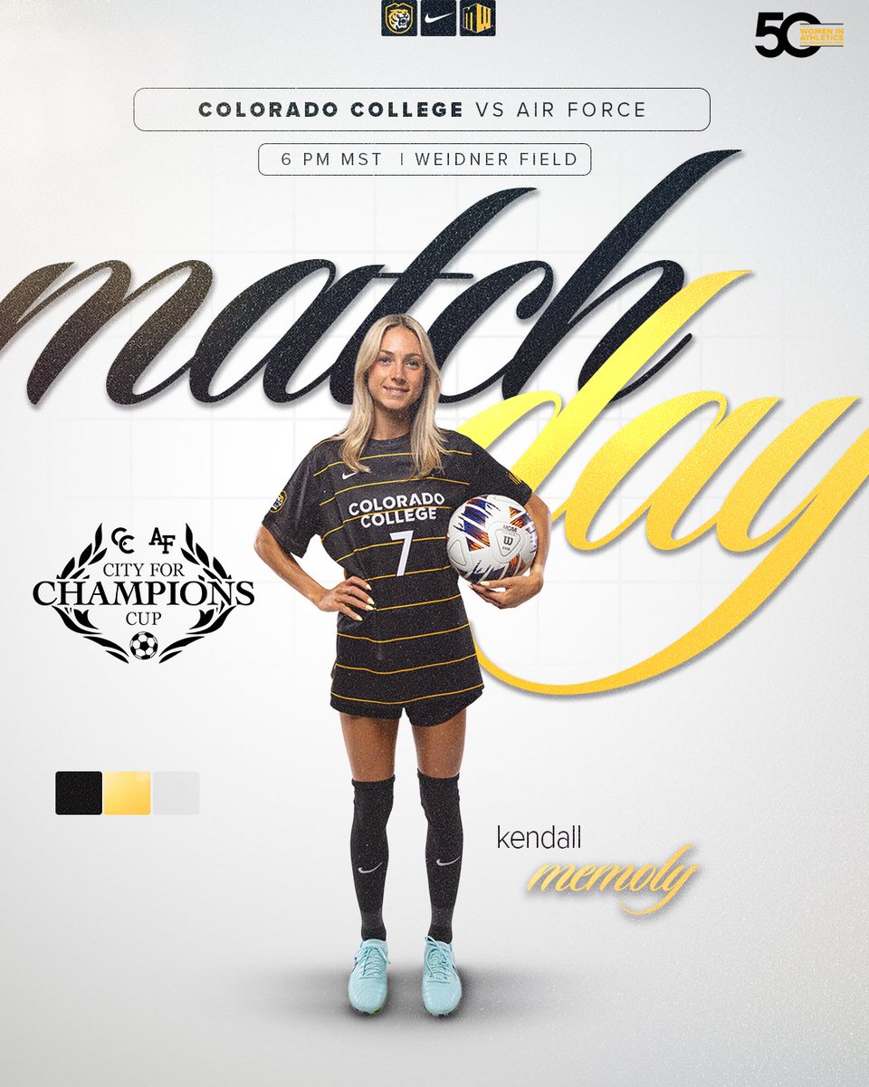 Good morning🌄 It's C4C Cup day🏆

🆚 Air Force (City For Champions Cup)
📍 Weidner Field
🕑 6 PM MT
📺 Mountain West Network
📊 CCTigers.com

#CCTigers