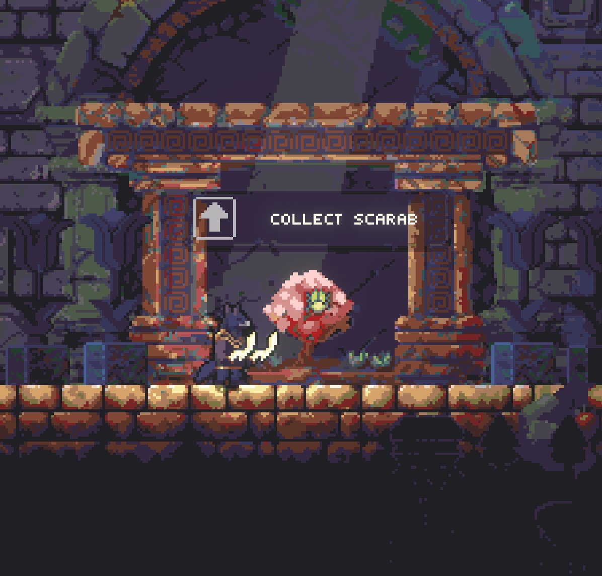 pixelcrowngames's tweet image. In GODSCALE, the Scarab Tree attracts some green Scarab beetles you can collect to restore your vitality.

#Godscale #IndieGame #SoloDev #PixelArt #Roguelike #ActionPlatformer #IndieDev #Gaming #SteamGame #IndieGames2025