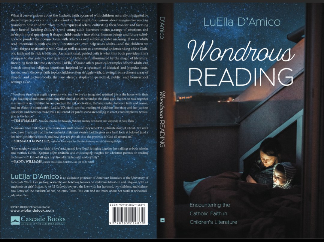 LuElla_DAmico's tweet photo. My book cover is here! Wondrous Reading looks at how reading with children—picture books at bedtime, chapter books as they grow—becomes a sacred, joy-filled way of meeting the world and grappling with the harder questions of faith. More soon. 📚✨
@wipfandstock #cascadebooks https://t.co/wMaFs1IkW0