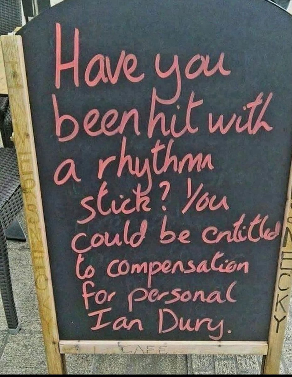monkeyfun1001's tweet image. Brilliant. This is for those British people of a certain age. I apologise to all you Americans who think I'm mad. But go look up Ian Dury: Hit me with your rhythm stick from 1978 (just at the end of the punk era). The only punk with polio.