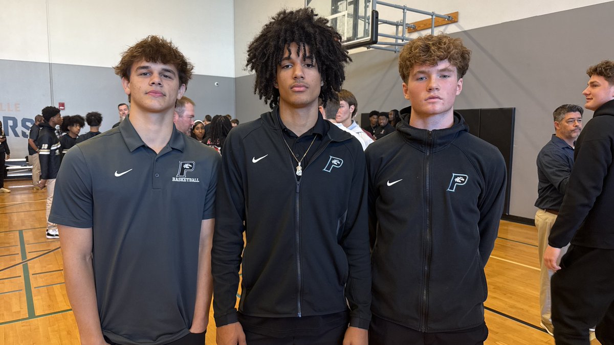 From ⁦<a href="/provschoolath/">Providence Athletics</a>⁩ at hoops media day, Luke Mayberry, Marvin Christie and Ryan Gornto.