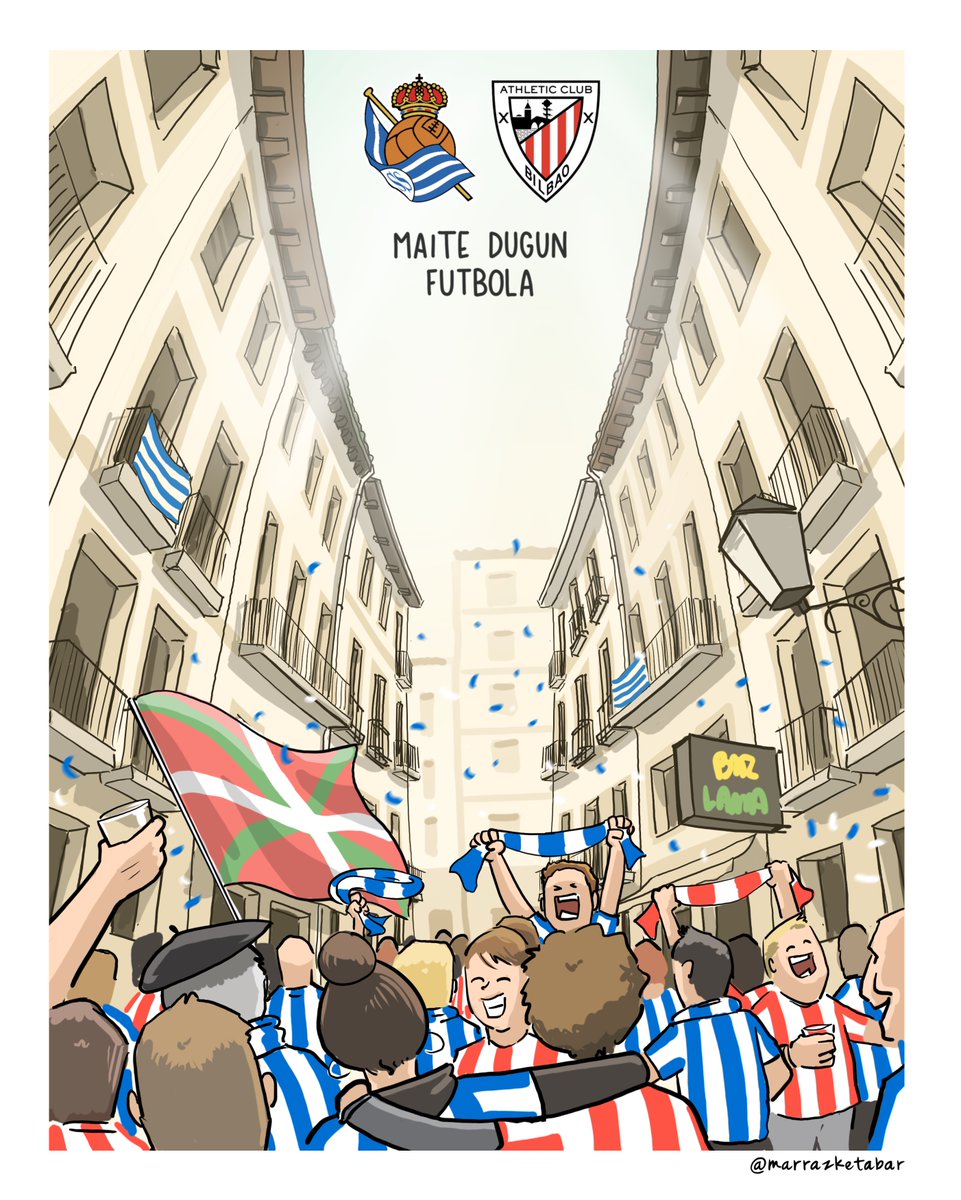 Futbola hau da. 💙🤍🤝❤️🤍

#RealSociedadAthletic